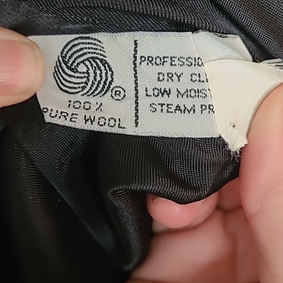 Vintage Calvin Klein made in USA Maxi Coat, black, c.1987, fits 10-12, - Picture 13 of 15